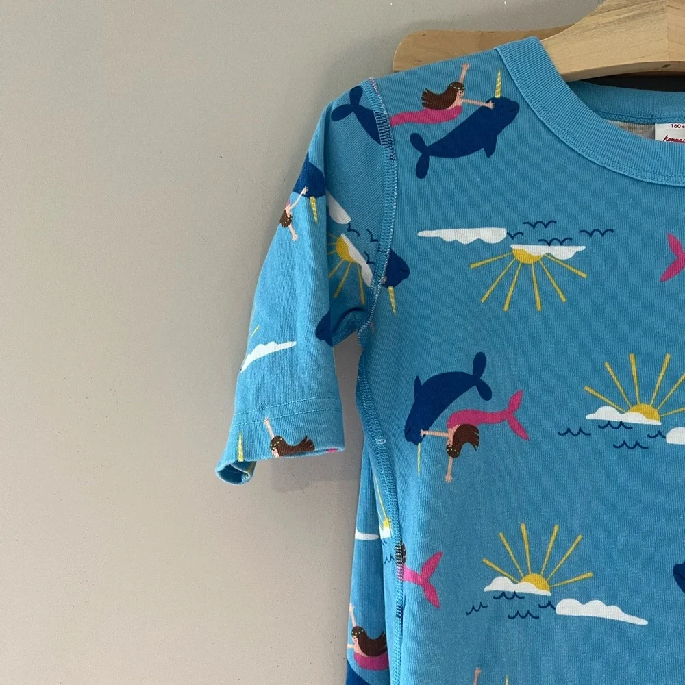 $16 ADD ON HANNA ANDERSSON narwhal unicorn whale set Cotton Pajamas Girls‎  14